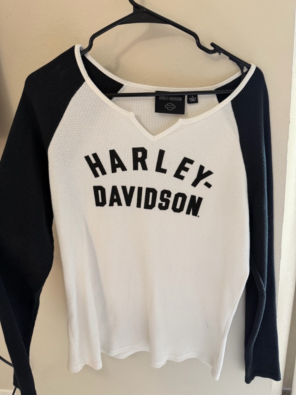 Harley-Davidson Black & White Anniversary Raglan Tee